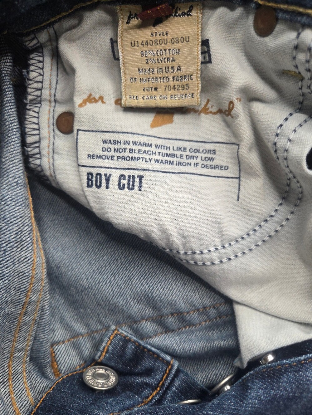 7 For All Mankind Boy Cut Jeans Dark Wash Stretch Straight Leg Premium Denim - Picture 8 of 15